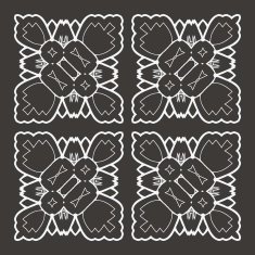 Vector Beautiful Deco Black Mandala N176