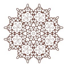 Vector Beautiful Deco Black Mandala N177