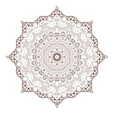 Vector Beautiful Deco Black Mandala N178