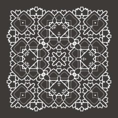 Vector Beautiful Deco Black Mandala N188