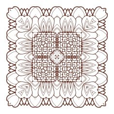 Vector Beautiful Deco Black Mandala N195