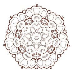 Vector Beautiful Deco Black Mandala N197