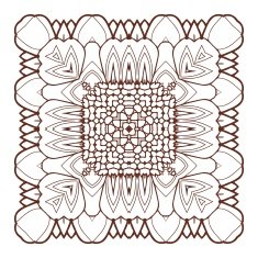 Vector Beautiful Deco Black Mandala N202