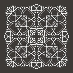 Vector Beautiful Deco Black Mandala N208