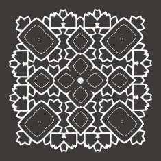 Vector Beautiful Deco Black Mandala N210