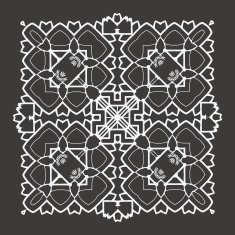 Vector Beautiful Deco Black Mandala N214