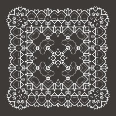 Vector Beautiful Deco Black Mandala N215