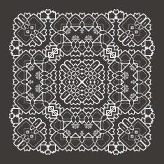 Vector Beautiful Deco Black Mandala N216