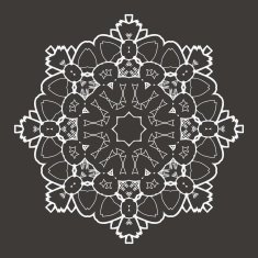 Vector Beautiful Deco Black Mandala N220