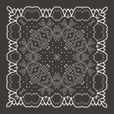 Vector Beautiful Deco Black Mandala N221