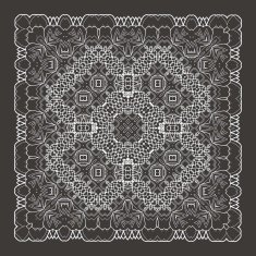 Vector Beautiful Deco Black Mandala N222