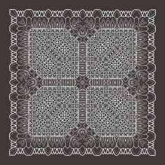 Vector Beautiful Deco Black Mandala N223