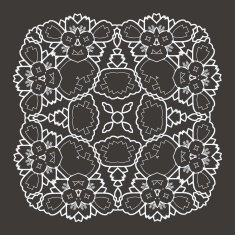 Vector Beautiful Deco Black Mandala N224