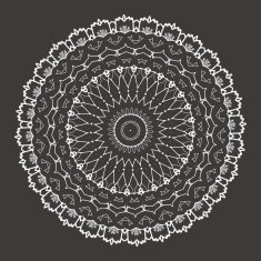 Vector Beautiful Deco Black Mandala N225