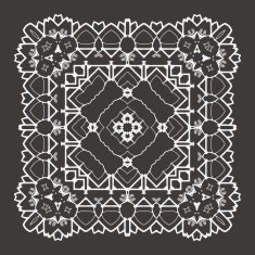 Vector Beautiful Deco Black Mandala N226