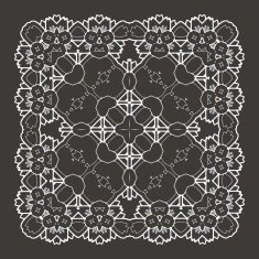 Vector Beautiful Deco Black Mandala N227