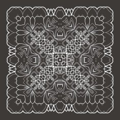 Vector Beautiful Deco Black Mandala N228