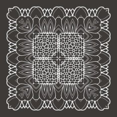 Vector Beautiful Deco Black Mandala N231