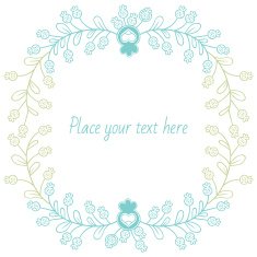 Floral Frame Vector N3