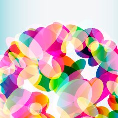 Abstract colorful background made of transparent elements