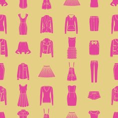 Seamless pattern with clothes