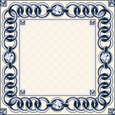 Frame with chain links and diamonds