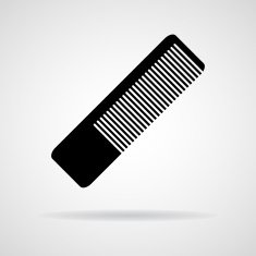 Vector comb sign Illustration EPS10 N2