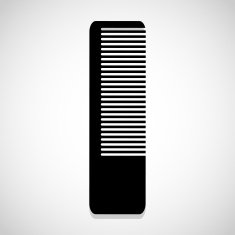 Vector comb sign Illustration EPS10 N3