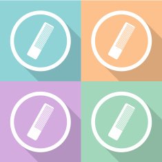 Vector comb sign Illustration EPS10 N4