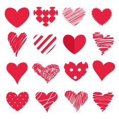 Set of hearts N4