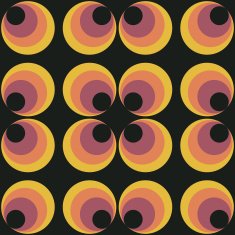 Seamless geometric vintage wallpaper vector N4