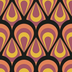 Seamless geometric vintage wallpaper vector N7