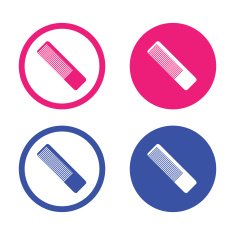 Vector comb sign Illustration EPS10 N6