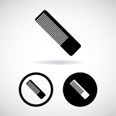 Vector comb sign Illustration EPS10 N8