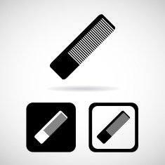 Vector comb sign Illustration EPS10 N10