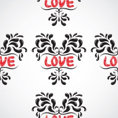Vector petals seamless pattern element Heart resembling shapes N10
