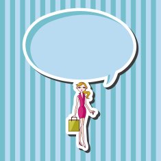 shopping girl theme elements vector eps N10