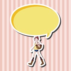 shopping girl theme elements vector eps N14