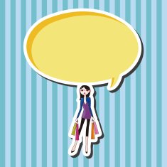 shopping girl theme elements vector eps N15