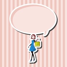 shopping girl theme elements vector eps N18