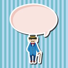 boy man cartoon theme elements N103
