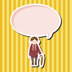 boy man cartoon theme elements N104