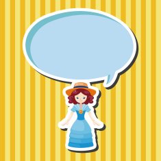 lady girl cartoon theme elements N77