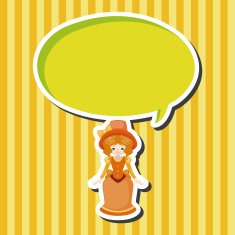 lady girl cartoon theme elements N79