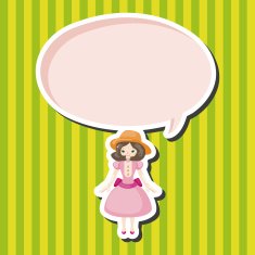 lady girl cartoon theme elements N80