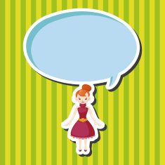 lady girl cartoon theme elements N81