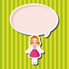 lady girl cartoon theme elements N82