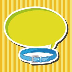 Pet dog chains theme element vector eps10