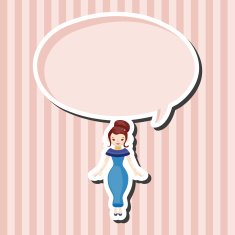lady girl cartoon theme elements N84