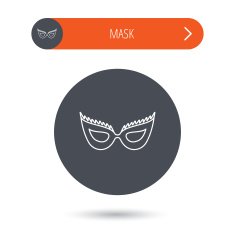 Festive mask icon Masquerade carnival sign N10